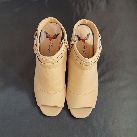 BRAND NEW PENNY LOVES KENNY WOMENS ANKLE STRAP ZIP CLOSURE OPEN TOE BOOTIE - Picture 1 of 13